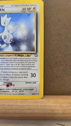 Togetic Neo Genesis 16/111 Rare holo SWIRL LP - ungraded Pokemon Card - Image 5