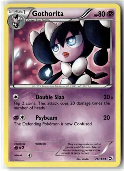 Gothorita ⭐ 71/113 Uncommon Legendary Treasures 2013 Pokemon NM/LP - Image 1