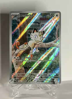Pokemon TCG Meowth 106/094 Illustration Rare Holo Me02: Phantasmal Flames 2025 - Image 1