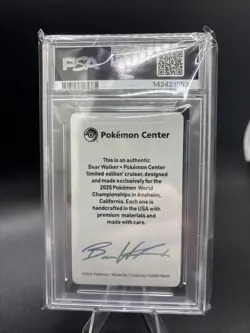Pokemon 2025 Worlds Pikachu WCS Anaheim Exclusive Bear Walker 06791250 PSA 10 - Image 2