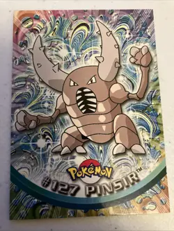 Pinsir Pokemon 2000 Topps Card Blue Logo - Image 3