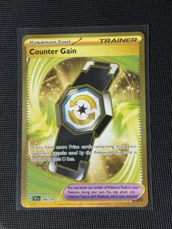 Pokemon: Counter Gain - 249/191 - SV08: Surging Sparks (SSP) Hyper Rare GOLD - Image 1