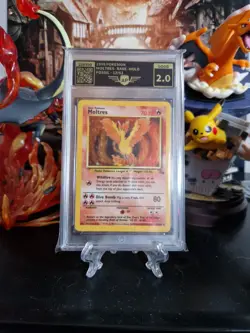 Pokemon Moltres Holo 12/62 Fossil (1999) | AP Grading 2.0 | Vintage - Image 1