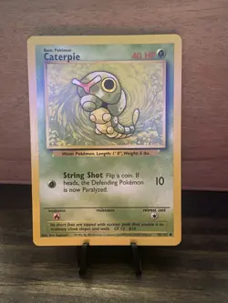 Pokemon TCG Caterpie 45/102 Base Set Common Basic Regular Ken Sugimori 1999 - Image 3