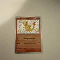 Charmander - 109/091 - S&V: Paldean Fates - Shiny Holo. Baby shiny Pokemon TCG - Image 1