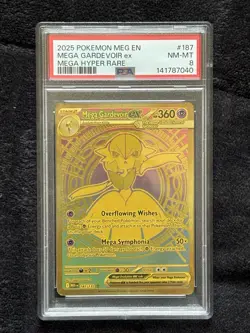 2025 POKEMON MEGA EVOLUTION - MEG EN #187/132 GARDEVOIR EX HYPER RARE PSA 8 - Image 1