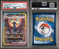 2025 POKEMON PRISMATIC EVOLUTIONS ILLUSTRATION RARE #161 UMBREON EX PSA 9 - Image 3