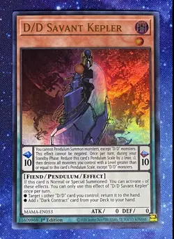 Yu-Gi-Oh! D/D Savant Kepler, Magnificent Mavens MAMA-EN053 Ultra Rare 1st Ed. - Image 1