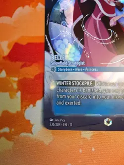 Disney Lorcana Winterspell Belle Snowfield Strategist 236/204 Enchanted Rare - Image 3
