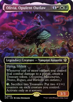 Olivia, Opulent Outlaw (Borderless Foil) - OTC- Mythic - MTG Magic Pack fresh - Image 1