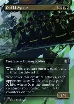 Dai Li Agents FOIL BORDERLESS Avatar: The Last Airbender Magic MTG NM - Image 1