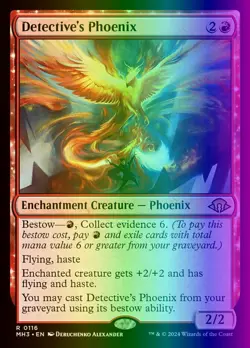 MTG Magic the Gathering Detective's Phoenix (116/703) Modern Horizons 3 NM FOIL - Image 1