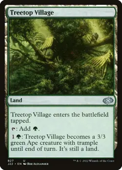 MTG Magic the Gathering Treetop Village (827/835) Jumpstart 2022 LP - Image 1