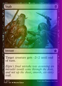 MTG Magic the Gathering Stab (71/763) Foundations NM FOIL - Image 1