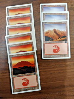 9x Mountain Basic Land - MP - 6th Edition - SPARROW MAGIC mtg - Image 1