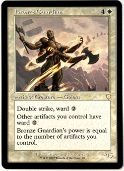 MTG Bronze Guardian The Brothers' War Commander 70 NM Rare - Image 1