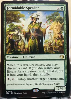 MTG Lorwyn Eclipsed Regular Formidable Speaker Rare 0176 - Image 1