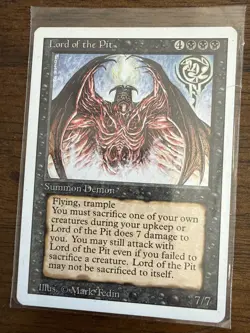 MTG-Wizards of the Coast-Lord of the Pit Creature Black 7/7 Mark Tedin-Lot Of 4 - Image 2