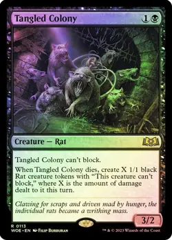 WOE Foil TANGLED COLONY 1x Rare Magic Wilds of Eldraine MTG NM - Image 1
