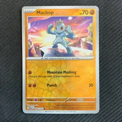 Machop 066/165 Reverse Holo Pokemon TCG: 151 Near Mint (NM) - Image 1