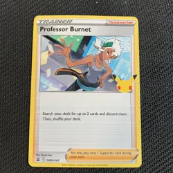 Professor Burnet SWSH167 25 Anniversary Stamped Pokemon TCG: Black Star Promos - Image 1