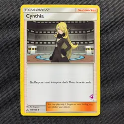 Cynthia 119/156 Pokemon TCG: Battle Academy 2018 Mewtwo Stamped Lightly Played - Image 1