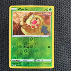 Weedle 001/198 Reverse Holo Pokemon TCG: Chilling Reign Near Mint (NM) - Image 1
