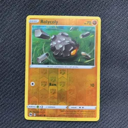 Rolycoly 031/073 Reverse Holo Pokemon TCG: Champion's Path Near Mint - Image 1