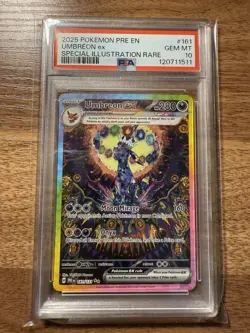 2025 Pokemon PRE EN Umbreon ex Special Illustration Rare #161 PSA 10 Gem Mint - Image 1