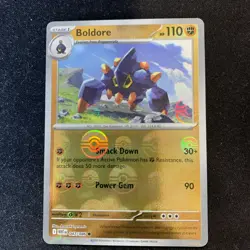 Pokemon TCG Boldore 047/086 Pokeball Pattern SV White Flare NM - Image 1