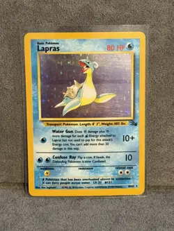 1999 Pokemon Lapras Holo Fossil Set 10/62 – WOTC Vintage Holo Rare - Image 1
