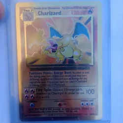 Pokemon Celebrations Gold Metal Charizard Card 4/102 Premium Collection - Image 1