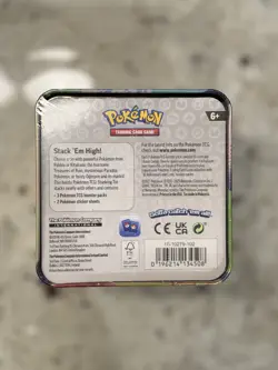 Pokemon TCG: Stack 'Em High! Tin Factory Sealed -3 Booster Packs- New & Sealed - Image 2