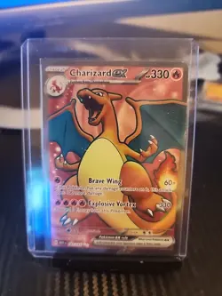 Pokemon TCG Charizard EX Holo Ultra Rare Card 183/165 Scarlet & Violet 151 - Image 1