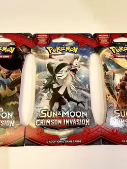 (4) Pokemon TCG: Sun & Moon Crimson Invasion Sleeved Booster Packs - Image 5