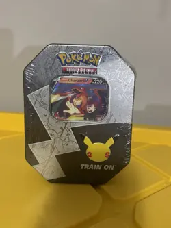 Pokemon TCG 25th Anniversary Tin - Lance's Charizard V - New Sealed Celebrations - Image 1
