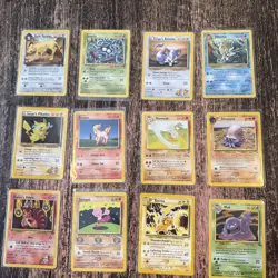 Pokemon TCG Base Set Lot of 12 Cards Holo Muk 13/62 Non-holo Pikachu 82/132 - Image 1