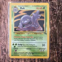 Pokemon TCG Base Set Lot of 12 Cards Holo Muk 13/62 Non-holo Pikachu 82/132 - Image 2