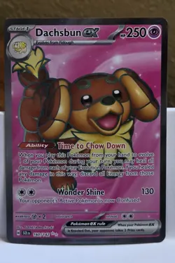 DACHSBUN ex 160/142 STELLAR CROWN POKEMON- FULL ART - ULTRA RARE- HOLO - Image 1