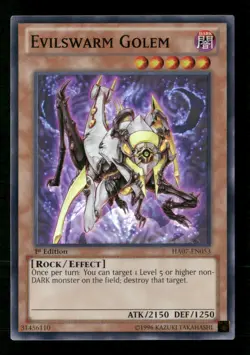 Evilswarm Golem #HA07-EN053 Yugioh 1st Edition Super Rare - Image 1