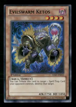 Evilswarm Ketos #HA07-EN013 Yugioh 1st Edition Super Rare - Image 1