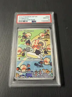 Pokemon TCG Clobbopus Illustration Rare Card 207/191 Surging Sparks 2024, PSA 10 - Image 1