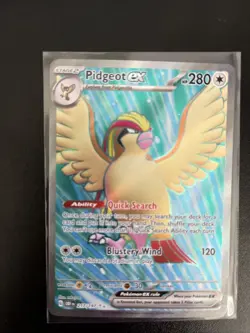Pigeot Ex 217/197 Obsidian Flames Ultra Rare Full Art Pokemon Card NM Near Mint - Image 1