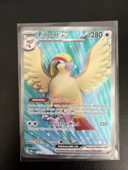 Pigeot Ex 217/197 Obsidian Flames Ultra Rare Full Art Pokemon Card NM Near Mint - Image 3