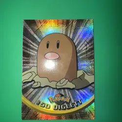 1999 Topps Black logo Tv Animation Edition Pokemon Card Diglett #50 - Image 1