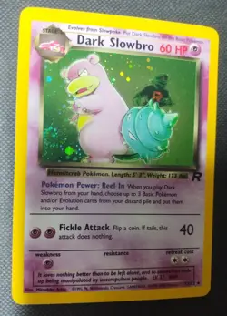 Dark Slowbro 12/82 Team Rocket Holo Pokemon Nice Swirl Vintage Collectable Card - Image 1