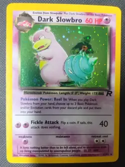 Dark Slowbro 12/82 Team Rocket Holo Pokemon Nice Swirl Vintage Collectable Card - Image 2