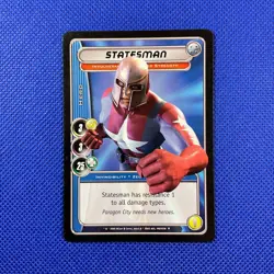CITY OF HEROES Statesman Hero 2005 Preview CCG Trading Card Promo - Image 1