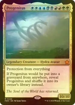 MTG Progenitus #244 (Foil) (NM) Foundations FDN Magic the Gathering - Image 1