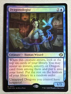 MTG / Dragonologist / TDM / #42 / FOIL / Rare / NM - Image 1